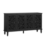 Blue City Decor Black Orchid Carved Sideboard - Image 5