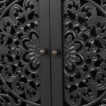 Blue City Decor Black Orchid Carved Sideboard - Image 7