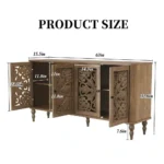 Blue City Decor Florenza Hand-Carved Sideboard - Image 4