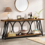 Buy Blue City Decor Lexington Long Wooden Console Table | Console Table | Wooden Console Table | Accent Table | Living Room Furniture | Solid Wood Furniture