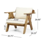 Blue City Decor Solstice Outdoor Lounge Chair Set with Cushions - Image 3