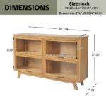 Blue City Decor Lexington Glass Door Buffet Cabinet - Image 3