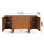 Blue City Decor Urban Haven Wooden Storage Cabinet - Image 3
