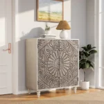 Blue City Decor Floral Heritage Sideboard Cabinet - Image 6