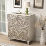 Blue City Decor Floral Heritage Sideboard Cabinet - Image 3