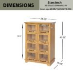 Blue City Decor Havenwood Tall Storage Display Cabinet - Image 4