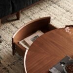 Blue City Decor Windsor Walnut Coffee Table with Storage - Image 6