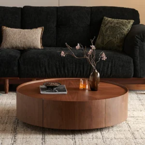 Buy Blue City Decor Windsor Walnut Coffee Table with Storage | Coffee Table | Wooden Coffee Table | Center Table | Living Room Furniture | Solid Wood Furniture