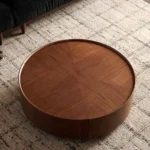 Blue City Decor Windsor Walnut Coffee Table with Storage - Image 3