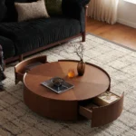 Blue City Decor Windsor Walnut Coffee Table with Storage - Image 4