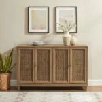 Blue City Decor Cedar Bloom Rattan Sideboard - Image 2