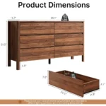Blue City Decor Modern Crest 6 Drawer Chest - Image 6
