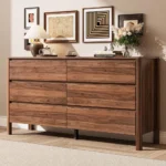 Buy Blue City Decor Modern Crest 6 Drawer Chest | Chest of Drawers | Wooden Chest of Drawers | Sideboard | Wooden Sideboard | Cabinet | Wooden Cabinet | Living Room Furniture | Dining Room Furniture | Solid Wood Furniture | Blue City Decor