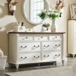 Buy Blue City Decor Countryside Charm Chest of Drawers | Chest of Drawers | Wooden Chest of Drawers | Sideboard | Wooden Sideboard | Cabinet | Wooden Cabinet | Living Room Furniture | Dining Room Furniture | Solid Wood Furniture | Blue City Decor