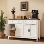 Buy Blue City Decor Countryside Crest Storage Cabinet | Cabinet | Wooden Sideboard | Wooden Cabinet Sideboard | Storage Cabinet | Living Room Furniture | Solid Wood Furniture | Blue City Decor