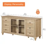 Blue City Decor Rustic Bloom Farmhouse Sideboard - Image 5
