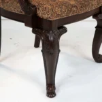 Blue City Decor Royal Crest Wooden Arm Chair Set - Image 4