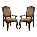 Blue City Decor Royal Crest Wooden Arm Chair Set - Image 2