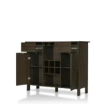Blue City Decor Espresso Crest Bar Sideboard - Image 5