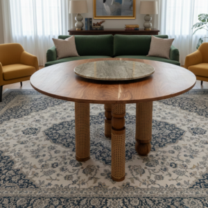 Buy Blue City Decor Marble Haven Rattan Coffee Table | Coffee Table | Wooden Coffee Table | Rattan Coffee Table | Center Table | Living Rroom Furniture | Solid Wood Furniture | Blue City Decor