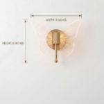 K2 Lights Modern Gold Butterfly LED Wall Light - Image 5