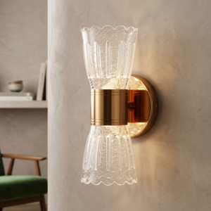 Buy K2 Lights Gold Crystal Glass Wall Light | Wall Light | Wall Lamp | Home Lighting | Interior Lighting | Luxury Lighting