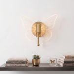 K2 Lights Modern Gold Butterfly LED Wall Light - Image 3