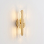 K2 Lights Modern Gold Crystal LED Wall Light - Image 4