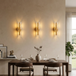 K2 Lights Modern Gold Crystal LED Wall Light - Image 2