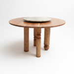 Blue City Decor Marble Haven Rattan Coffee Table - Image 4