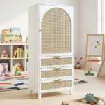 Blue City Decor Arched Cane Storage Wardrobe - Image 3