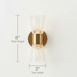 K2 Lights Gold Crystal Glass Wall Light - Image 5