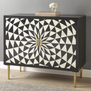 Buy Blue City Decor Zenith Inlay Storage Cabinet | Cabinet | Inlay Bone Cabinet | Wooden Sideboard | Wooden Cabinet | Sideboard | Storage Cabinet | Living Room Furniture | Solid Wood Furniture | Blue City Decor
