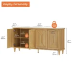 Blue City Decor Meadow Crest Wooden Storage Cabinet - Image 5