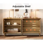 Blue City Decor Meadow Crest Wooden Storage Cabinet - Image 4