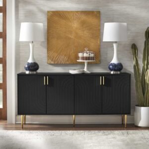 Buy Blue City Decor Midnight Luxe Storage Sideboard | Cabinet | Wooden Sideboard | Wooden Cabinet Sideboard | Storage Cabinet | Living Room Furniture | Solid Wood Furniture | Blue City Decor