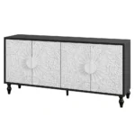 Blue City Decor Vintage Bloom Wooden Sideboard - Image 7