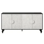 Blue City Decor Vintage Bloom Wooden Sideboard - Image 6