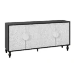 Blue City Decor Vintage Bloom Wooden Sideboard - Image 5