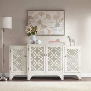 Buy Blue City Decor Ivory Bloom Dining Sideboard | Cabinet | Wooden Sideboard | Wooden Cabinet Sideboard | Storage Cabinet | Living Room Furniture | Solid Wood Furniture | Blue City Decor