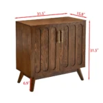 Blue City Decor Walnut Crest Fluted Sideboard - Image 10