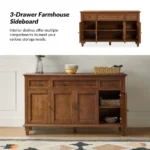 Blue City Decor Willow Haven Storage Sideboard Cabinet - Image 3