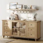 Blue City Decor Heritage Crest Glass Door Sideboard - Image 4