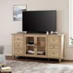 Blue City Decor Heritage Crest Glass Door Sideboard - Image 3