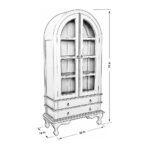 Blue City Decor Heritage Haven Glass Display Cabinet - Image 8
