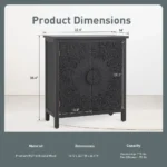 Blue City Decor Midnight Bloom Carved Storage Cabinet - Image 7