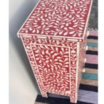 Blue City Decor Vintage Floral Inlay Nightstand - Image 6