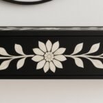 Blue City Decor Black Orchid Bone Inlay Console Table - Image 3