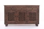 Blue City Decor Vintage Carved Wooden Sideboard - Image 3