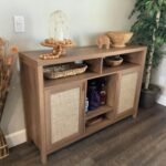 Blue City Decor Café Haven Rattan Bar Cabinet - Image 5